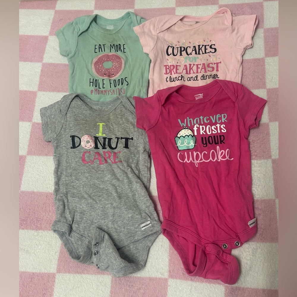 Cute Baby Onesies Set with Fun Prints